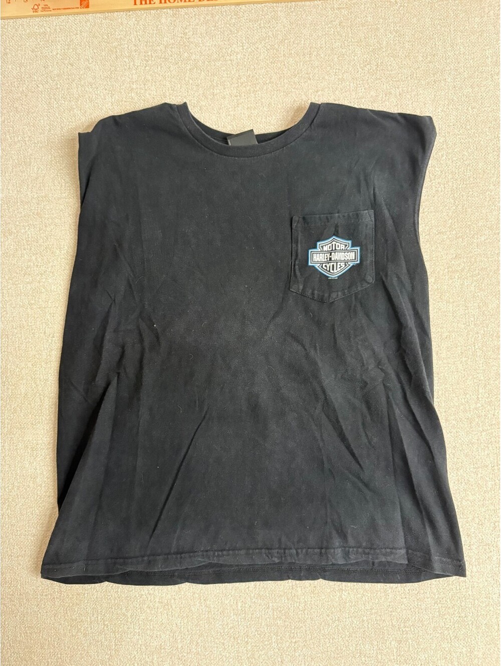 Harley Davidson Sleeveless Pocket T Shirt Mens L Black Honolulu Hawaii Tee